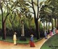 the monument to chopin in the luxembourg gardens 1909 Henri Rousseau Post Impressionism Naive Primitivism